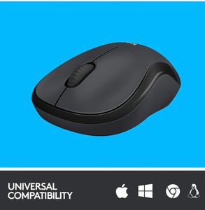 Logitech M221 Wireless Mouse, Silent Buttons, 2.4 GHz with USB Mini Receiver, 1000 DPI Optical Tracking, 18-Month Battery Life, Ambidextrous PC/Mac/Laptop - Charcoal GreyAmazon&#39;sChoice