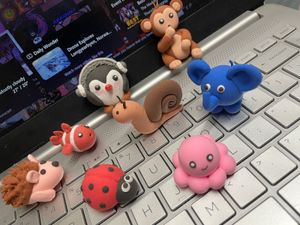Handmade Cute Air Dry Clay animal  (Set of 8)