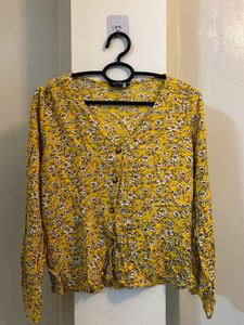 Floral Yellow Blouse