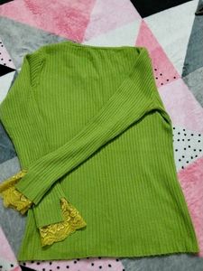 Bottle Green Woolen Sweatshirt