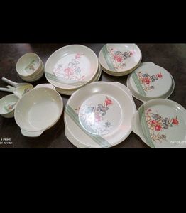 Fiver Plastic 6 Plate Bowl Dinner Set