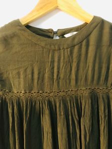 Olive Green Long Sleeve Top