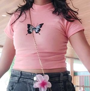 Pink Crop Top