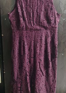 Burgundy Lace Dress