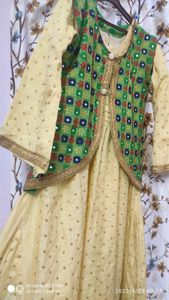 Gown with jacket.