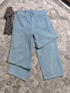 Light Blue Wide Leg Jeans