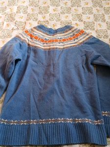 Blue Patterned Cardigan