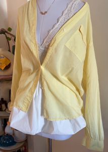 Yellow Button-Up Shirt