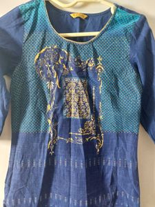 Beautiful Blue Design Printed Kurti