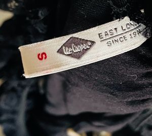 Lee Cooper Net Sleeve Black Sleevless Top