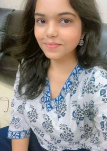 Stylish White &amp; Blue Floral Top