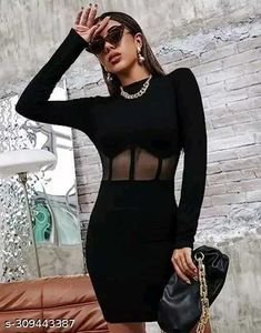3838. Chic Black Bodycon Dress