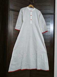 Women's Off White Chanderi Cotton Kurta