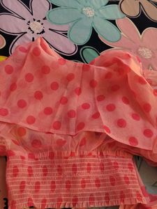 Pink Polka Dot Top