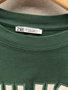 Green 'New York' Cropped Tee