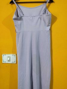 Lilac Ruched Bodycon Midi Dress