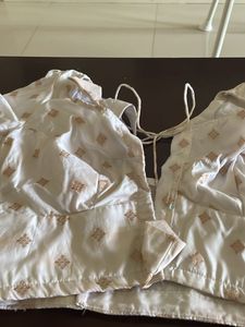 White Silk Blouse 32-34 , Light Stains