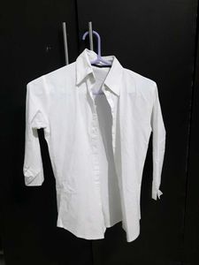 White Button-Down Shirt (Size S-M)