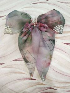 Floral Pearl Bow Handmade