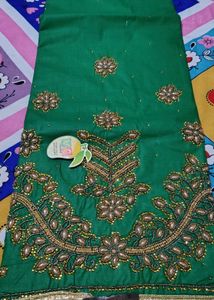 Green Embroidered Salwar Kurta  With Dupatta