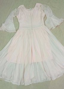 Peach Anarkali &amp; Dupatta