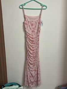 Pink Bodycon Maxi Dress (never Worn)