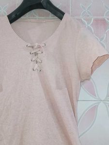 Beautiful Peach Fitted Top