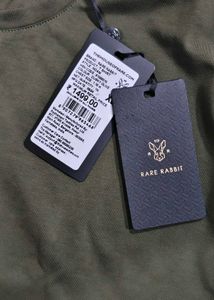 Rare Rabbit Olive Regular Fit T-Shirt, XL SIZE