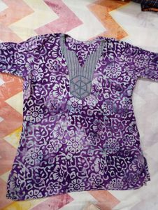 Purple Floral Kurta
