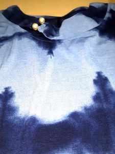 Blue Tie-Dye Top