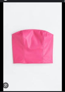 hnm hot pink corset
