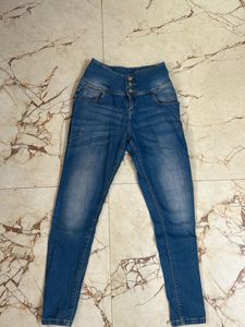 High Waisted Skinny Denim Jeans