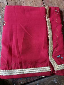 Embroidered Red Fabric