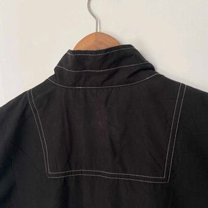 Vintage Black Sleeveless Puffer Vest