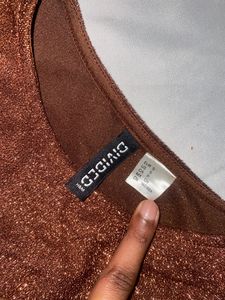 H&amp;M Brown Shimmer Dress