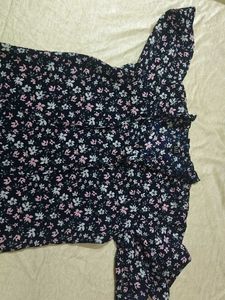 Women Dark Blue Printed Top