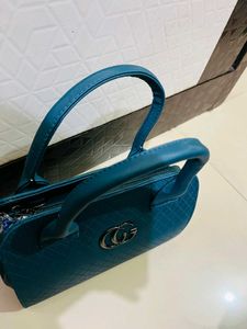 Teal Quilted Satchel Bag New With Tag