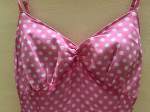 Pink Polka Dot Ruffle Mini Dress