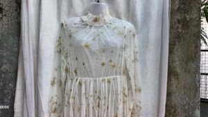 13111. Elegant Floral Chiffon Maxi Dress