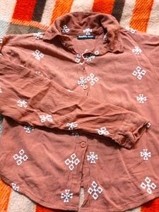 Stylish Brown Printed Shirt