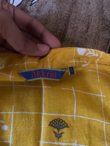 Yellow Short Kurti