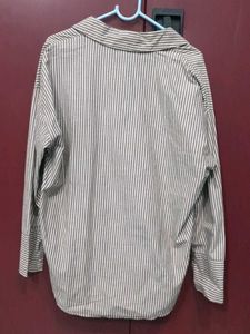 Striped Oversized Long Sleeve Top