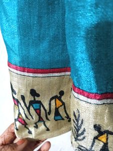 ||Printed Border Saree || Sea Green Colour