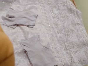 Elegant Lavender Embellished Saree