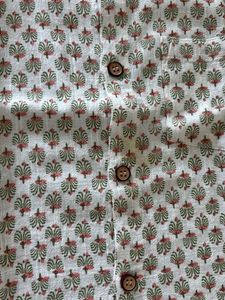 Kids Floral Print Short Sleeve Shirt