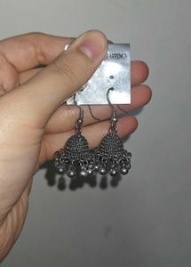 Silver Jhumka Earrings