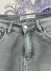 Gray Wide Leg Jeans