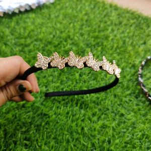 Floral Pearl Hairband (Combo Of 5)