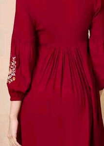 Red Embroidered Tunic