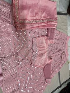 Pink Sequin Lehenga Choli